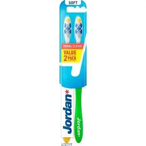 Toothbrush Jordan Total Clean soft 2-pack (model 1256140320) - soft bristles, 2 pcs