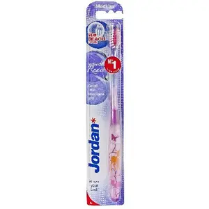 Toothbrush Jordan Individual Reach Medium – manual medium-bristle toothbrush, assorted colors