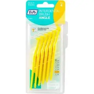 Interdentālā birstīte TePe Angle 0,7 mm, TePe, 6 gab. — leņķiska galviņa šaurām spraugām