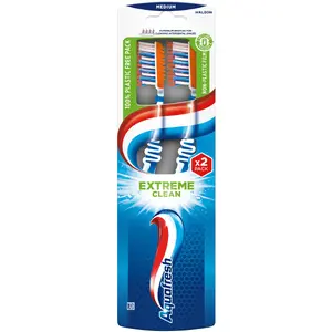 Zobu suku Colgate AQUAFRESH Extreme Clean medium DUO 2 gab. — vidēji cieta sari, manuālā