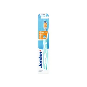 Toothbrush Jordan Advanced for adults, turquoise/white, manual toothbrush, blister pack