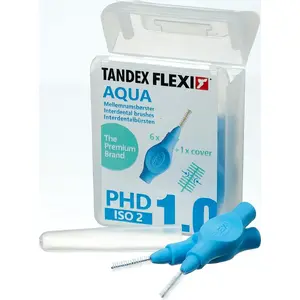 Межзубные щётки Tandex Flexi Extra Fine Aqua — 6 шт., тонкие гибкие межзубные чистики