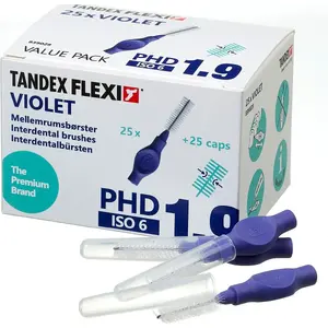 Зубные щетки Tandex Medium Violet набор 25 шт — средняя жесткость, фиолетовая ручка