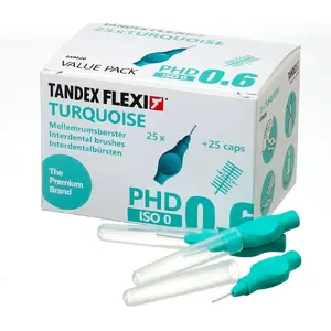 Межзубные ёршики Tandex Flexi X-micro набор 25 шт., бирюзовые (морские) — 839020