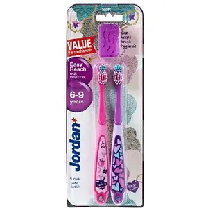 Зубная щётка Jordan DUO Easy Reach для детей 6–9 лет, мягкая, упаковка 2 шт.