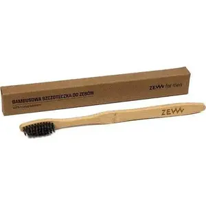 Bamboo toothbrush for adults Zew for Men — 100% biodegradable handle, soft bristles