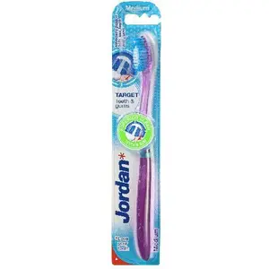 Zobu suka Jordan Target Teeth & Gums medium — vidēji cietas sariņas, manuāla