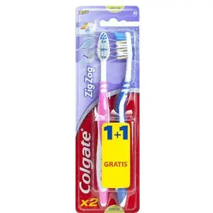 Zobu suka Colgate Zig Zag Plus – vidēja cietība, komplekts 1+1