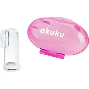 Зубная щетка для первых зубов с футляром akuku AKUKU AKUKU-3512 — щетка для младенцев, силиконовая насадка