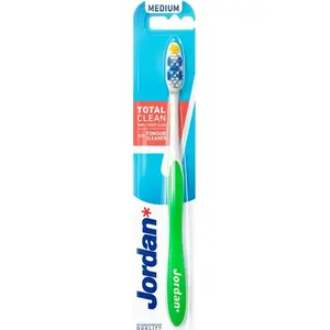 Зубная щетка Jordan Total Clean средняя жесткость — ручная щетка, модель 1256140340