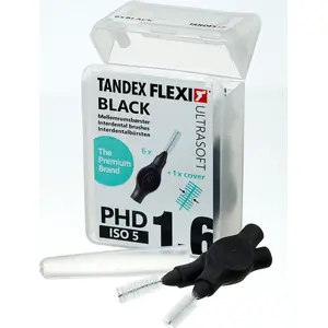 Zobu diega turētāji Tandex Flexi Ultra Soft Black 5,00 mm, komplekts 6 gab., Medium