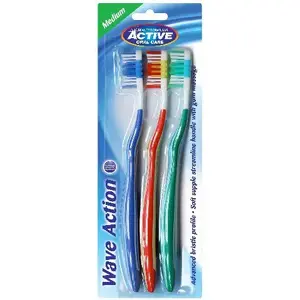 Toothbrush Active Wave Action medium 3 pcs, brand Active, model 722003