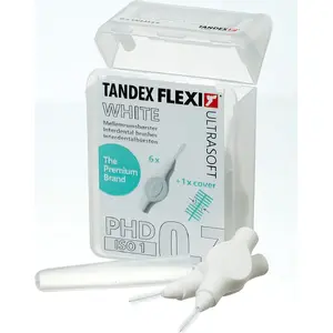 Zobu starpstarpju birstes Tandex Flexi Ultra Soft White 2,5 mm, 6 gab.