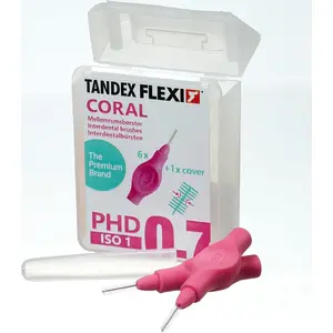 Interdental brushes Tandex Flexi Micro Fine Coral pack of 6 — ultra-fine flexible interdental brushes