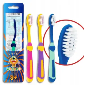 Bērnu zobu birste Wellbee KIDS (3+) Soft — 1 gab., dažādas krāsas