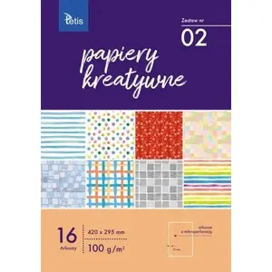 Креативная бумага Tetis 100 г/м² 16 листов, комплект из 2 штук – Tetis