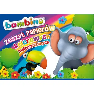 Colored Glossy Paper Pad St. Majewski A4, 10 Sheets, BAMBINO License