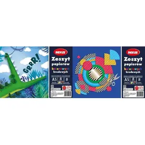 Notebook Beniamin A5/8K, colored coated paper, 10 sheets pack