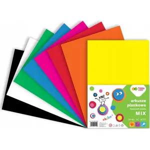 Foam Sheets A4 mix 8 pcs, Happy Color, assorted colors, 8‑sheet pack