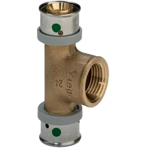 VIEGA тройник из латуни 16 x 1/2" x 16 для труб, полированный