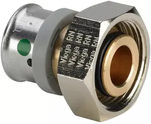Соединитель VIEGA для труб 16 x 3/4 дюйма, латунь, полированная поверхность