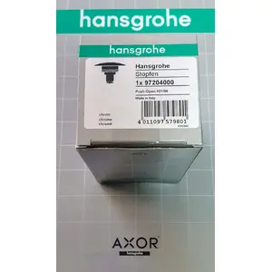hansgrohe HG PROP T/PUSH-OPEN KROM basin pop-up waste, chrome, model 10164533