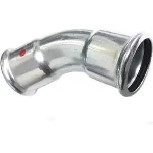SANHA двухраструбный 45° колено SANHA-Therm ZWxZW 35, медное пресс-фитинг