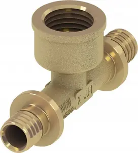 TECE brass reducing tee 16 mm x 1/2" x 16 mm, model 769516