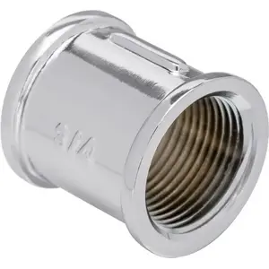 Хромованная муфта INVENA 1/2" ZC-04-015 для сантехнических соединений
