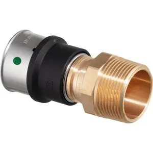 Фитинг переходной VIEGA латунный GZ 16 x 3/4" (наружная резьба) полированный