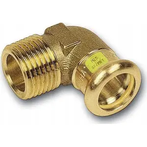 Пресс-уголок SANHA PRESS GAS 90° GZ 15x1/2 для газовых систем