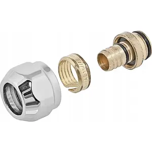 Threaded connection fitting M22 x 1.5, Design chrome finish — Herz S606616