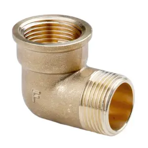 Brass Elbow 1/2" FERRO K12Z — threaded plumbing connector