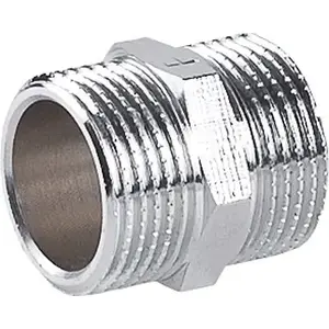 Медный хромированный ниппель Perfexim GZ 1/2" — сантехническое соединение с наружной резьбой