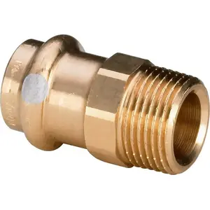 VIEGA Profipress S fitting Nipple 22 x 1 GZ, male threaded adapter, copper/bronze plumbing fitting