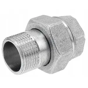 FERRO straight chrome union fitting with gasket 3/4" (model SGC3)