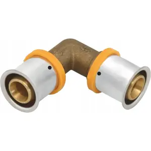 Brass 90° elbow fitting KAN-therm 32 mm ultraPRESS