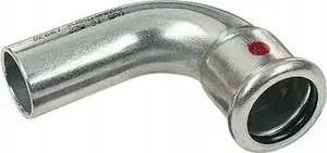 SANHA Therm 90° elbow fitting, copper press, model 124001A89, 88.9 mm (Ø)