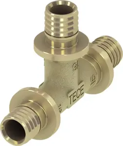 TECE plumbing tee TECEFLEX 90° 32×32×32 mm for flexible piping, model 760032