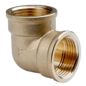 Медное угловое соединение FERRO K07Z 6/4" муфта-муфта (женское-женское)