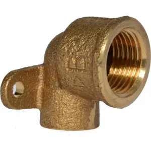 IBP misiņa leņķis 90° ar rokturi, 2 atveres, 15 x 1/2 collas