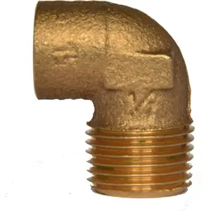 IBP misiņa elkoņs 90° 15 x 1/2 collas, vītņots savienojums ārējā/iekšējā