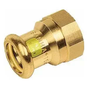 SANHA press gas transition coupling PxGW 54x1½ — press-fit gas fitting, copper/bronze 54x1½