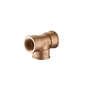 Brass Tee Fitting kfa² 1/2" — plumbing tee connector 1/2 inch
