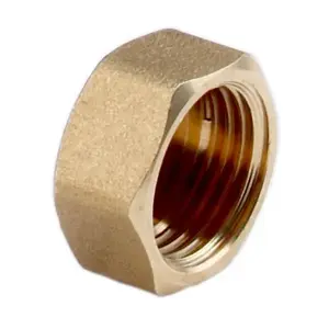 Медная заглушка 1/2" FERRO ZAS2Z — резьбовая сантехническая заглушка