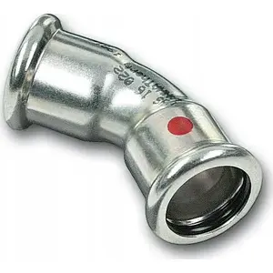 SANHA Therm 45° double-socket elbow ZWxZW 42 — pipe fitting 42 mm