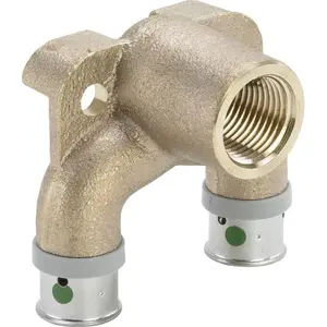 VIEGA wall pipe connector double flange 16 x 1/2" brass bright (DWZ) model 608286
