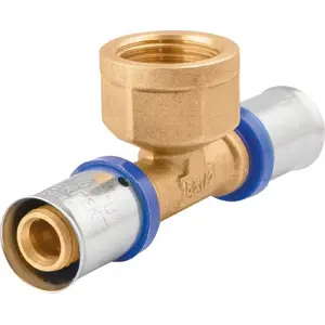 Perfexim pipe fitting triple tee Perfekt Sys. U-type 20x3/4x20, brass soldered connector