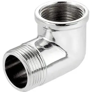 Brass chrome elbow fitting Perfexim 3/4" female-to-male (07-451-0200-000)