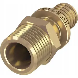 Brass transitional nipple TECE 32 mm x 1" (model 705509)